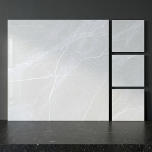 Foshan Luxury Modern 60x60 Mármol Azul Blanco Piso Azulejos de porcelana Nuevo diseño para edificio de oficinas y función de ladrillo refractario - Product Image 1