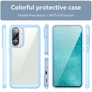 Antichoc Anti-chute Coloré TPU Pare-chocs Clair Acrylique Dur Transparent Espace Téléphone Cas pour <span class=keywords><strong>Samsung</strong></span> Galaxy M56 F36 F56 - Product Image 2