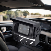 Richmor 7 pouces TFT LCD moniteur de voiture avec 4 caméras système de sauvegarde pour camion Van Coach Bus rétroviseur Type Placement de bureau