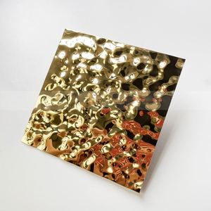 Guangdong Foshan Factory's Hot Sale EX185 Polished Stainless Steel Water Ripple Decorative Wall <b>Panel</b> Plate Type - Product Image 1