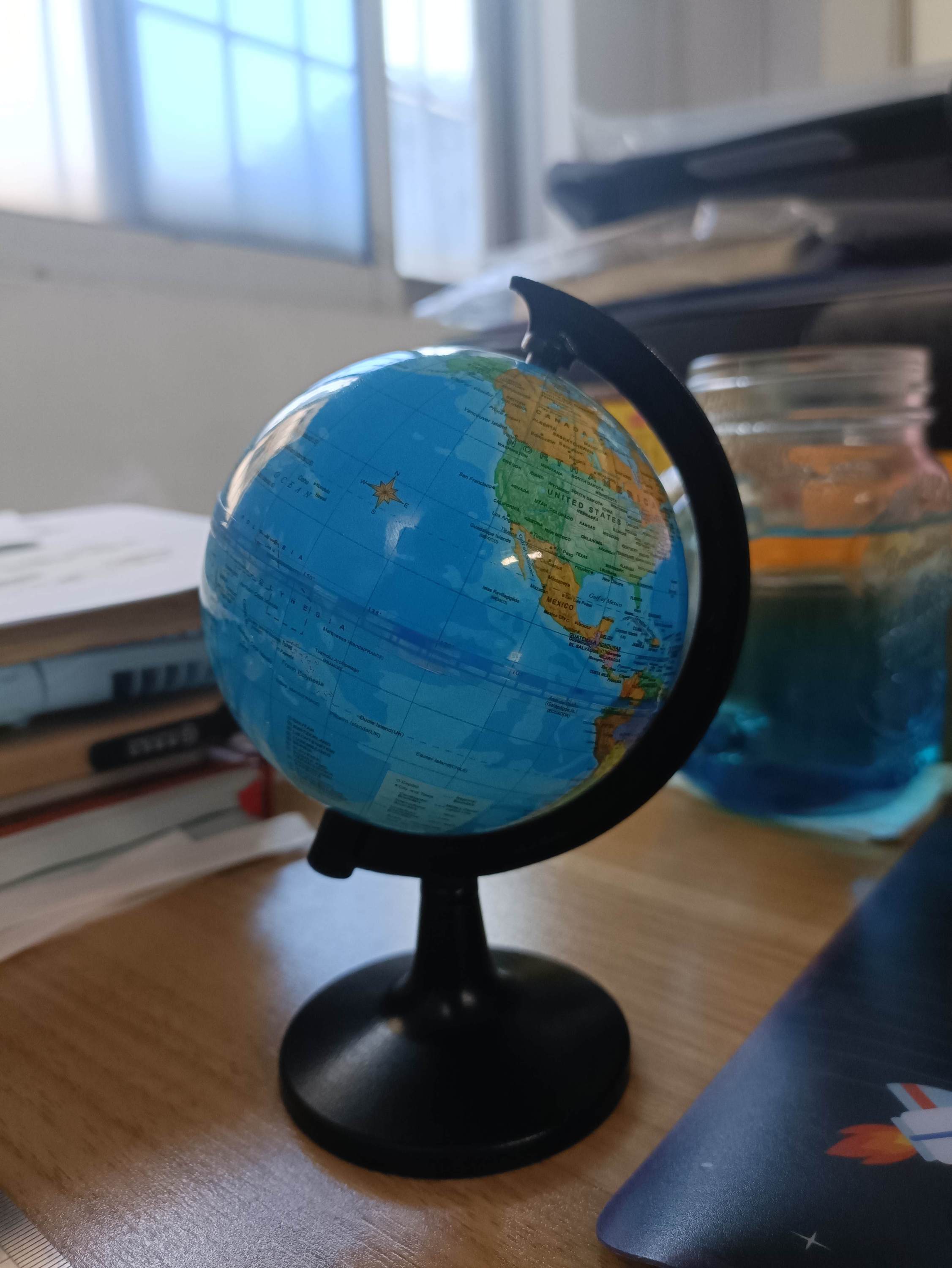 Globo azul de 8 cm.