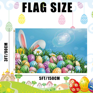 Easter Day Double Sided 3 * 5FT <b>Flag</b> Cartoon Pattern Digital Printing Decoration - Product Image 4