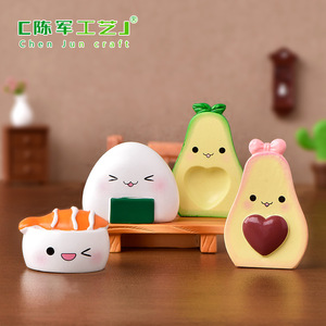 Adornos de musgo y suculentas para micropaisajes Weij, muñecos de ambiente, <span class=keywords><strong>sushi</strong></span> de aguacate, pequeños accesorios de dibujos animados, artesanías de resina - Product Image 3