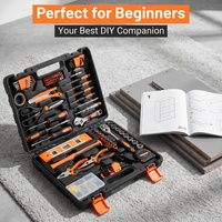 Ensemble d'outils de mécanicien professionnel portable de 144 pièces pour les réparations générales à domicile et les projets de bricolage