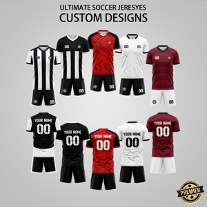 Conjuntos de Camisetas de Fútbol Personalizadas, 100% Poliéster, Impresión por Transferencia de Calor, Transpirables, de Secado Rápido, Unisex, para Equipos y Clubes de Fútbol - Product Image 2