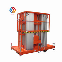 Plateforme élévatrice électrique en aluminium de 200 kg, 4-16 m, mât électrique en aluminium, plateforme élévatrice verticale, échelle mobile, élévateur simple avec CE