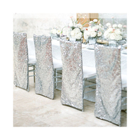 Housses de chaise réutilisables 100% polyester avec couleur personnalisée pour mariage, banquet, usage domestique, housses décoratives extensibles