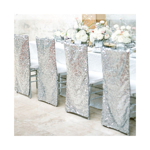 Ceintures de chaise à paillettes dorées Couvertures décoratives jetables pour banquets et usage domestique Chaise de mariage Volants extensibles décoratifs - Product Image 6