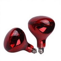 Ampoule chauffante infrarouge rouge R125 110V-240V 250W, type champignon, CRI 100, durée de vie 6000 heures, pour poulets et porcs