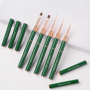 ผู้ผลิตแปรงเพ้นท์เล็บแบบกำหนดเอง รับทำโลโก้ OEM แปรงเพ้นท์ลายเส้นแบบ <span class=keywords><strong>One</strong></span> <span class=keywords><strong>Stroke</strong></span> สำหรับงาน 3 มิติ/แบบแบน/เจล แปรงเพ้นท์เล็บสองด้าน - Product Image 2