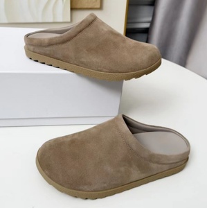 Modèle classique de demi-chaussons en daim AIOS Birkenstock, chaussures décontractées à enfiler pour femmes, chaussures confortables à semelles épaisses - Product Image 3