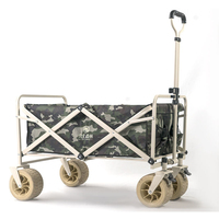 Chariot de camping pliable d'extérieur, chariot de pique-nique, chariot de transport portable pour sorties et camping