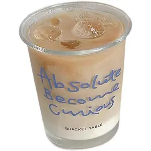 Lelyi-taza de café para el desayuno personalizable, venta al por mayor de fábrica ins simple, línea azul ABC, con letras de cristal