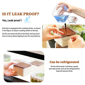 フルーツ、プディング、ムース、蓋付きパフェカップ用容器容器入りデザートカップ4.6*2.4*2 50個入り - Product Image 4