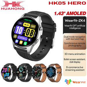 Reloj Inteligente HK06 HERO AI Wearfit GPT con Monitor de Sueño, Monitor de Salud, Cámara Remota, Transmisión <span class=keywords><strong>en</strong></span> Vivo, Asistente, Resistente al Agua IP67, Silicona - Product Image 1