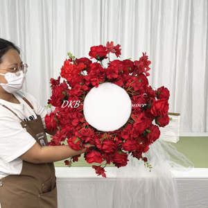 Factory Wholesale Red Customize Latest Designs Artificial Flower Ball Centerpieces For <strong>Wedding</strong> Decoration For Party Event - Product Image 3