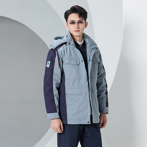 Ropa larga acolchada de algodón para hombre Gasolinera Abrigo acolchado de algodón Ropa de protección laboral - Product Image 1