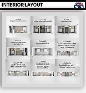 บ้านเคลื่อนที่ CE Mobile House โครงเหล็กชุบสังกะสีแบบแพ็คสำเร็จรูป-2 แบบถอดประกอบได้ เป็นมิตรกับสิ่งแวดล้อม ระบายอากาศได้ดี ทันสมัย เหมาะสำหรับซูเปอร์มาร์เก็ต โรงแรม - Product Image 4