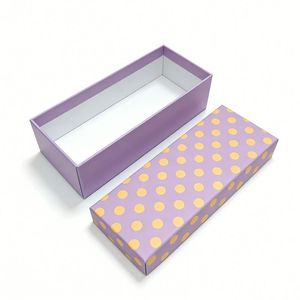 Boîte cosmétique rectangulaire de luxe auto-assemblable avec pelliculage mat et gaufrage, emballage cadeau deux pièces (couvercle et base) - Product Image 1