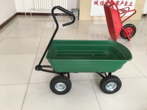 <span class=keywords><strong>Cargo</strong></span> Beach Trolley Rolling utilwagon giardino Dump carrello per prato pesante in acciaio cartone di plastica Qidi Flower 4 ruote 990 Lbs - Product Image 3