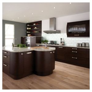 Gabinetes de Cocina Modulares en Forma de L, Coloridos, con Acabado de Grano de Madera, para Hogares Modernos - Product Image 6