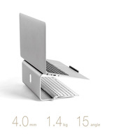Soporte Moderno para Portátil Plateado, Soporte de Aluminio para Computadora con Enfriamiento Ecológico, Soporte para MacBook para Portátiles Apple MacBook Air Pro de 11-16 Pulgadas