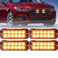 Nueva Luz Estroboscópica de Advertencia LED CIGO de Emergencia, 12V-24V Universal para Camiones y Automóviles, IP65 Impermeable, 48W, Ámbar/Blanco