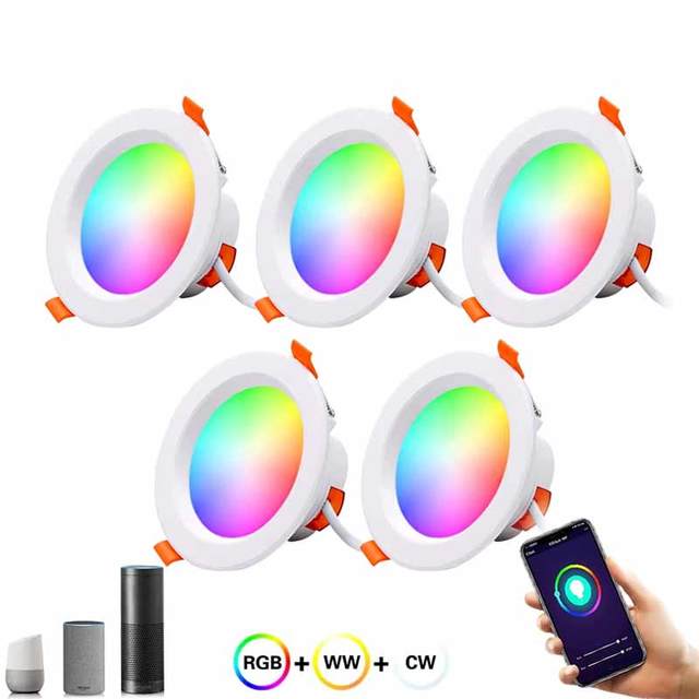 Recessed Commercial Household Ceiling Rgb Led Down Lights Smart Led Downlights Recessed Lighting