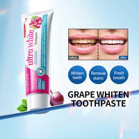 OEM ODM Personnalisé SADOER Dentifrice Blanchissant aux Herbes de Raisin 100g Nettoyage en Profondeur Élimination des Taches Nettoyage Doux Marque Privée Usage Domestique