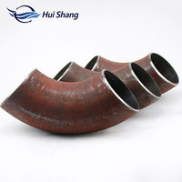 Coude soudé en acier inoxydable Hui Shang à 45 degrés, à paroi épaisse, résistant à l'usure, surface lisse, norme DN 150, en acier 304/316L
