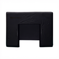 Tente de tir sportive extérieure gonflable commerciale pour simulateur de golf avec écran, bâche PVC noire 10-12 pieds, installation facile
