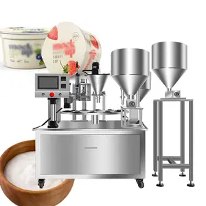 Hot Selling Automatic Liquid Tomato Sauce Butter Jam Honey Plastic K Cup Filling And Sealing Machine With Double-Head Blanking