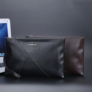 Nouveaux portefeuilles longs pour hommes en cuir PU solide avec fermeture éclair et sangle de poignée, style portefeuille de <span class=keywords><strong>téléphone</strong></span> pour hommes - Product Image 2