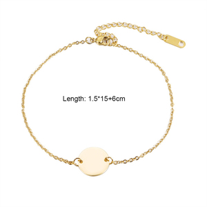 Bracciale Personalizzato Grezzo da Incidere in Acciaio Inossidabile Placcato Oro con Logo e Nome da Produttore all'Ingrosso - Product Image 4