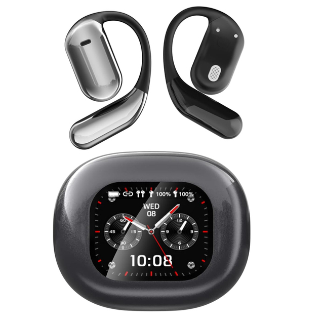 Real Time AI Translation Portable Wireless Ear Buds OLED Touch Screen BT 5.4 OWS EarBuds 144 Online Translate Languages