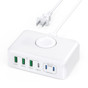 <span class=keywords><strong>Cargador</strong></span> Rápido HNT 170W GaN 3A3C de 6 Puertos con Enchufes de Viaje EU, US, UK, AU, Estación de Carga Inalámbrica para Apple Watch y <span class=keywords><strong>iPhone</strong></span> - Product Image 5