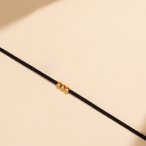 Collana Girocollo Nera con Perline per Donne, Catena Minimalista per Clavicola, Gioielli alla Moda - Product Image 4