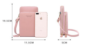 Moda Cordino Crossbody Spalla Delle Donne Delle Signore Dell'unità di elaborazione Del Cuoio Del Telefono del Supporto di Carta Della Chiusura Lampo Della Borsa del Sacchetto Per Apple <span class=keywords><strong>Iphone</strong></span> <span class=keywords><strong>11</strong></span> 12 <span class=keywords><strong>Pro</strong></span> telefoni - Product Image 3