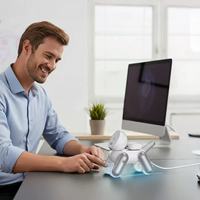 Nouveau chargeur sans fil magnétique 3-en-1 pour robot chien de bureau CrossBorder, pour le commerce, la vente au détail, la vente en gros et les cadeaux