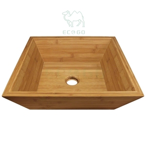 Lavabo de salle de bain moderne en bambou, deux pièces, haute capacité, écologique, avec logo personnalisé, vente en gros - Product Image 2