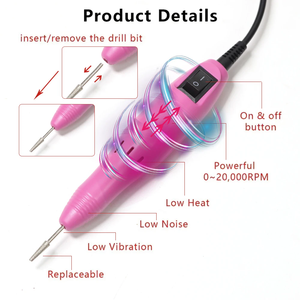 Taladro Eléctrico Profesional para Uñas de 20000 RPM, Lima Eléctrica sin Escobillas, Portátil, para Pedicura, Regalo, Fabricado en Reino Unido y EE. UU., Acero de Carburo, Plástico - Product Image 5