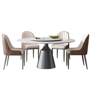 <span class=keywords><strong>Tavolo</strong></span> da pranzo rotondo di lusso italiano e sedia Set di Design moderno stile leggero per la casa <span class=keywords><strong>tavolo</strong></span> da pranzo di lusso - Product Image 1