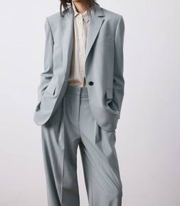 กางเกงขายาวทรงตรงเอวสูงแบบสบายๆ ผ้าซาติน ระบายอากาศ ป้องกันไฟฟ้าสถิต เหมาะสำหรับฤดูใบไม้ร่วง - Product Image 1