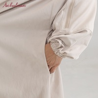 Aschulman Personnalisé Dernier Design Abaya Ouverte à Capuche pour Femmes Musulmanes, Veste d'Extérieur Modeste à Fermeture Éclair