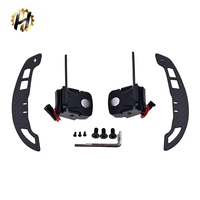 Volant de voiture noir de luxe HZ en fibre de carbone avec palettes de changement de vitesse magnétiques Plug & Play pour Chevrolet Corvette C7 Camaro LT1 RS Extender