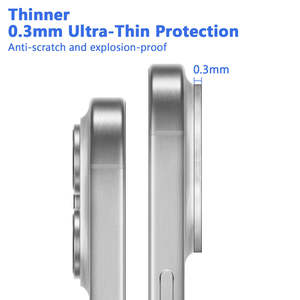 Protector de Lente de Cámara HD Antirrayas Completo de Cristal Templado para iPhone 17 Air 16 15 13 Pro Max - Product Image 3