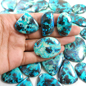 Lot de cabochons en jaspe chrysocolle naturel, pierres lisses et polies, pierres précieuses en jaspe chrysocolle en vrac pour la fabrication de bijoux - Product Image 4