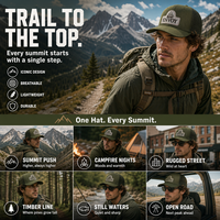 Gorras Trucker Personalizadas con Logotipo, Gorra de 5 Paneles con Malla Trasera y Parche Aplicado para Hombres y Mujeres, para Actividades al Aire Libre, Camping, Trabajo, Estilo Vintage, Negro y Verde