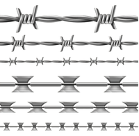 Rouleau de fil barbelé galvanisé à chaud, épaisseur de la lame 0,3-2 mm, diamètre de la bobine 450 mm, pour les infrastructures critiques et les centrales électriques