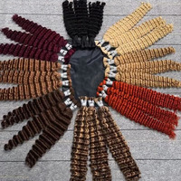 Prix de gros 100g Lot de mèches de cheveux humains à tresser, Ondulation profonde, Cheveux bouclés en vrac pour tresses bohèmes